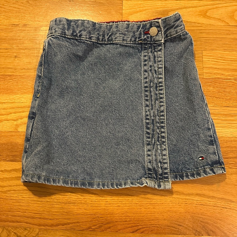 Tommy Hilfiger Denim Wrap Mini Skirt
